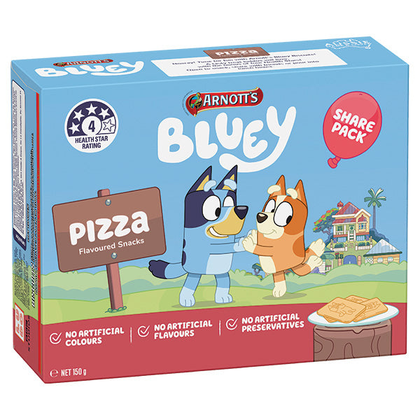 Arnotts Bluey Pizza Share Pack 150g