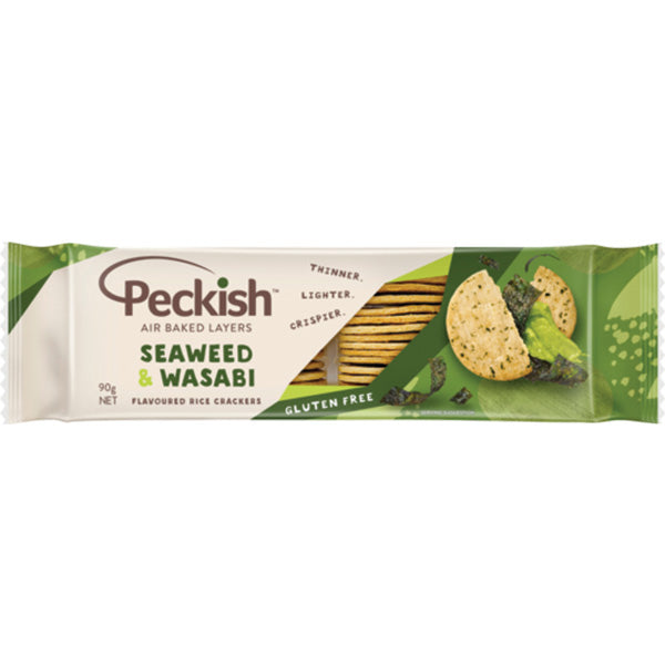 Peckish Seaweed & Wasabi Crackers 90g