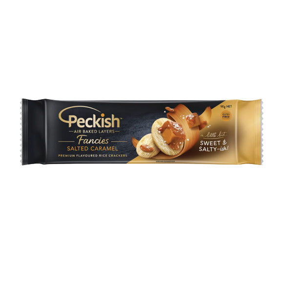 Peckish Salted Caramel Crackers 90g