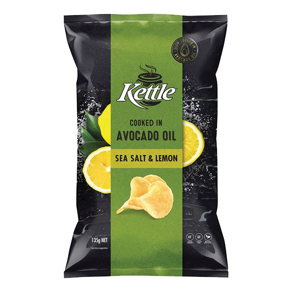 Kettle Avocado Oil Sea Salt & Lemon 135g