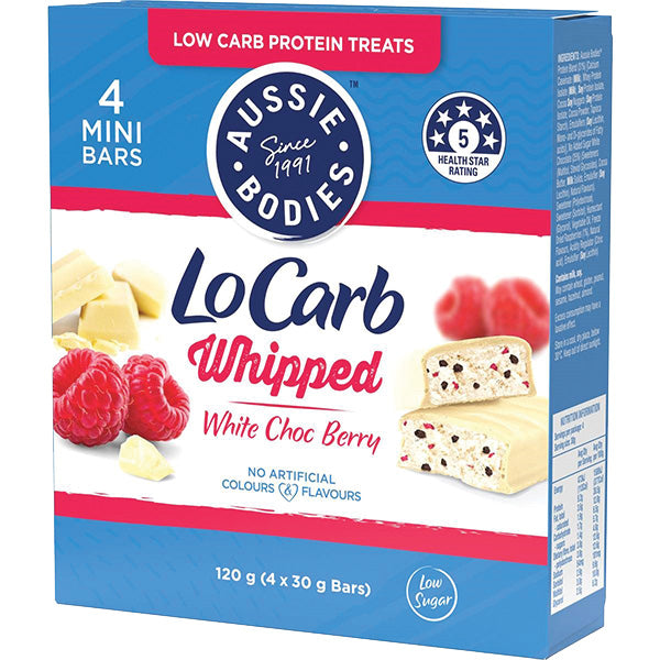 Aussie Bodies Low Carb White Chocolate Berry 4-pack