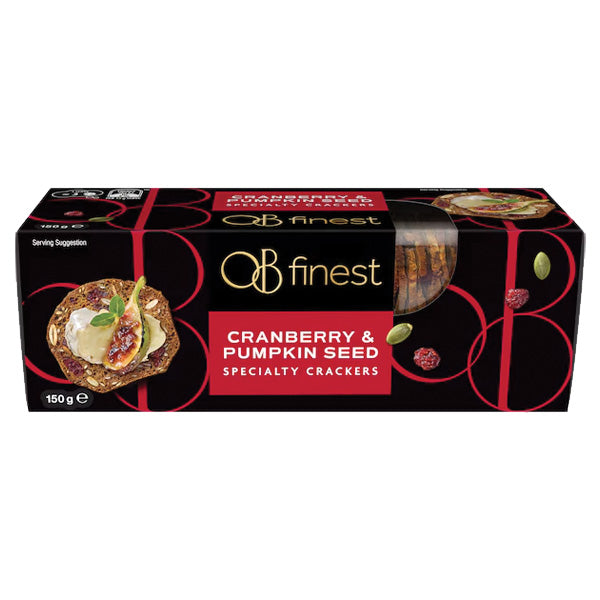 OB Finest Crackers Pumpkin Seed & Cranberry 150g