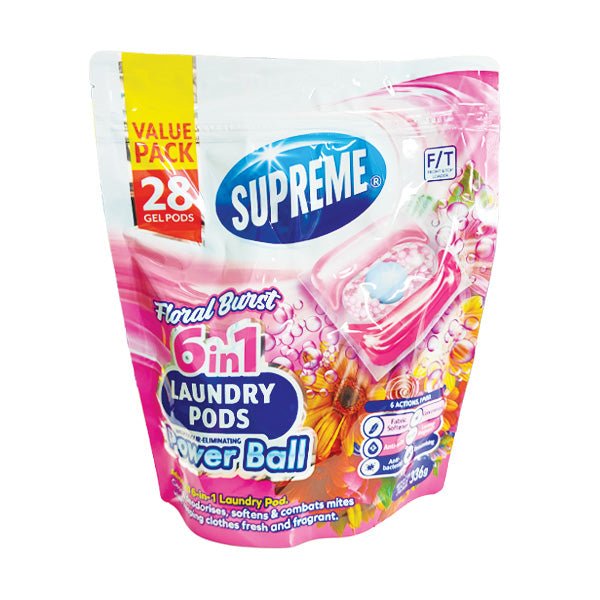 Supreme 6 in 1 Laundry Pods PK28 Varieties
