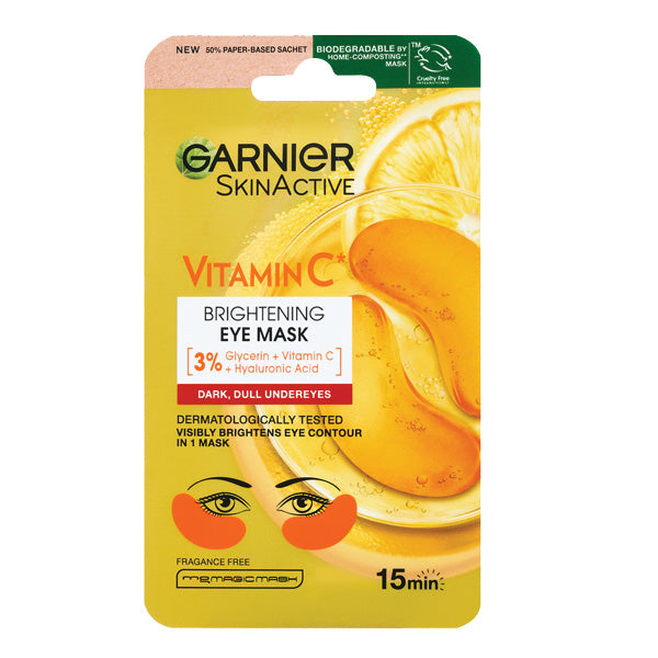 Garnier Eye Mask Skin Active Brightening & Glow Boosting Vitamin C 5g