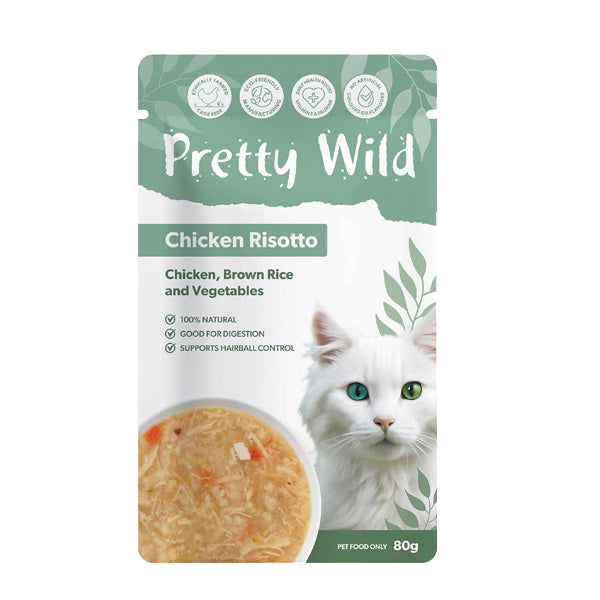 Pretty Wild Chicken Risotto Cat Food 80g - Box of 15 for $5