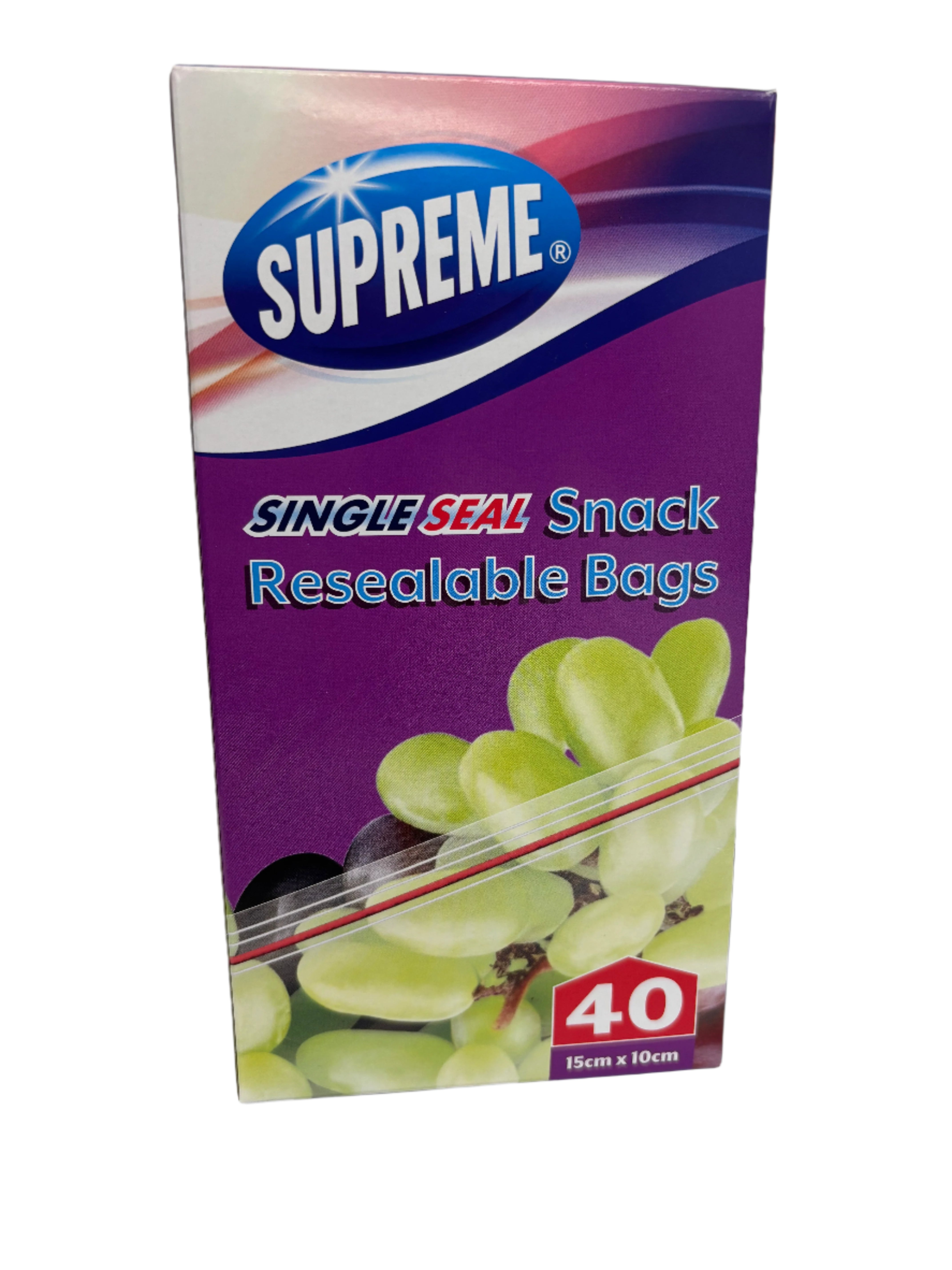 Supreme Resealable Snack Bags 40pk