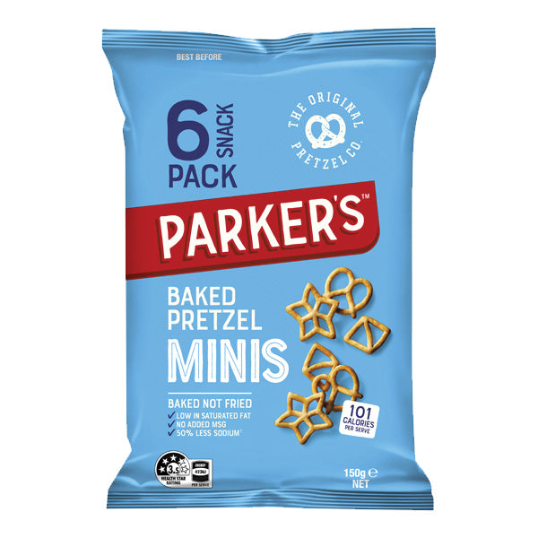 Parker's Pretzels Mini Salted 6pk