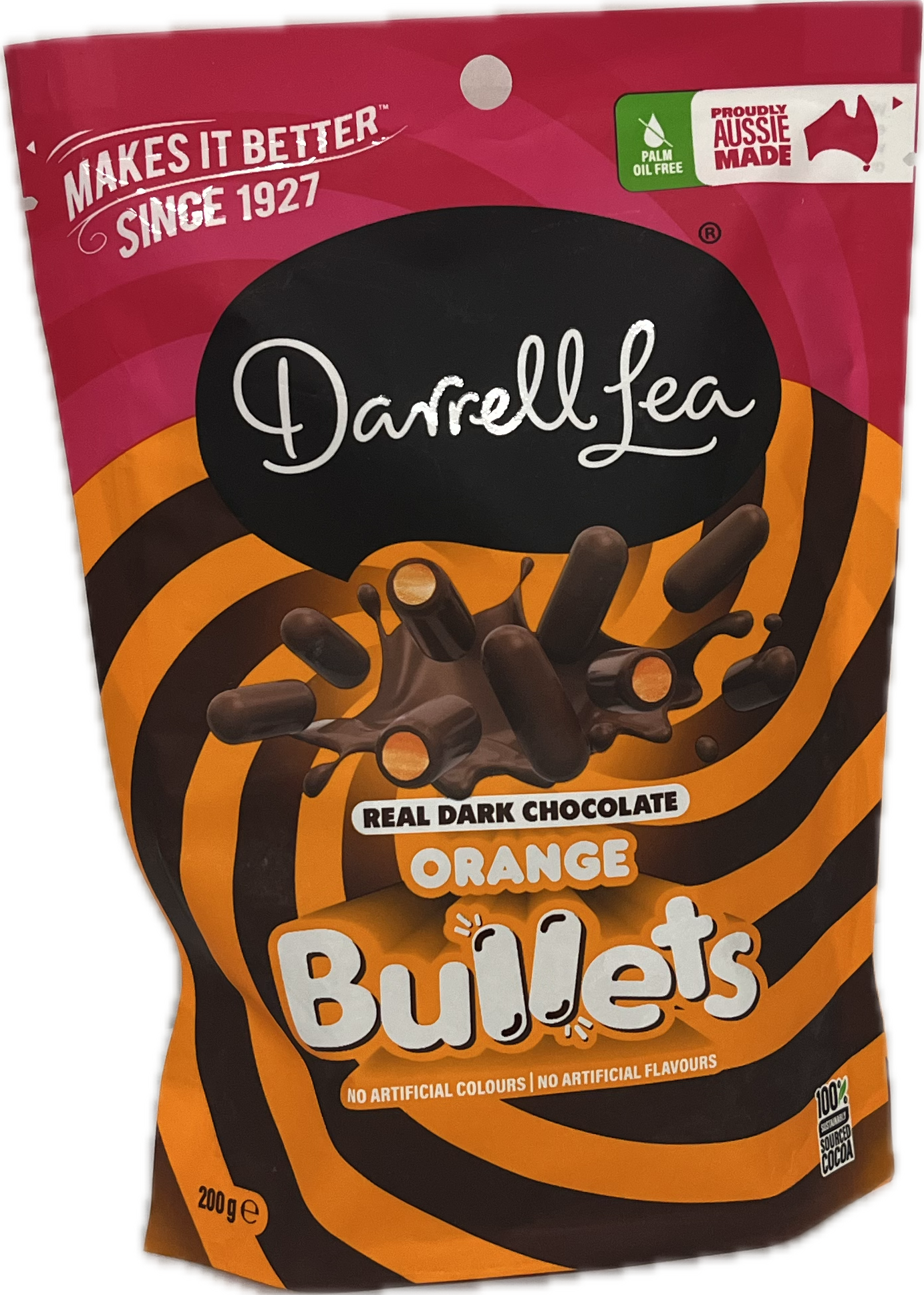 Darrell Lea Choc Orange Bullets 200g