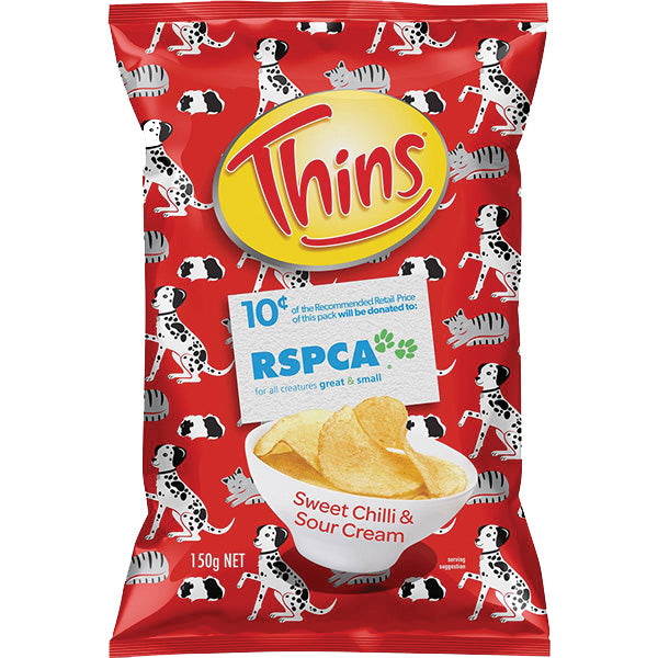 Thins Sweet Chilli & Sour Cream Chips 150g
