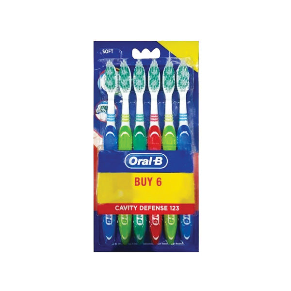 Oral B Bacteria Soft Toothbrushes 6 Pack