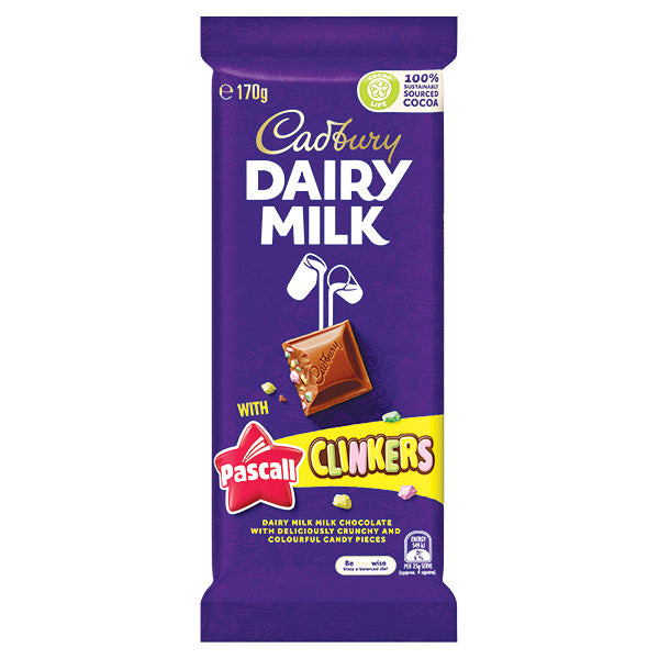 Cadbury Dairy Milk With Pascal Clinkers Block 170g