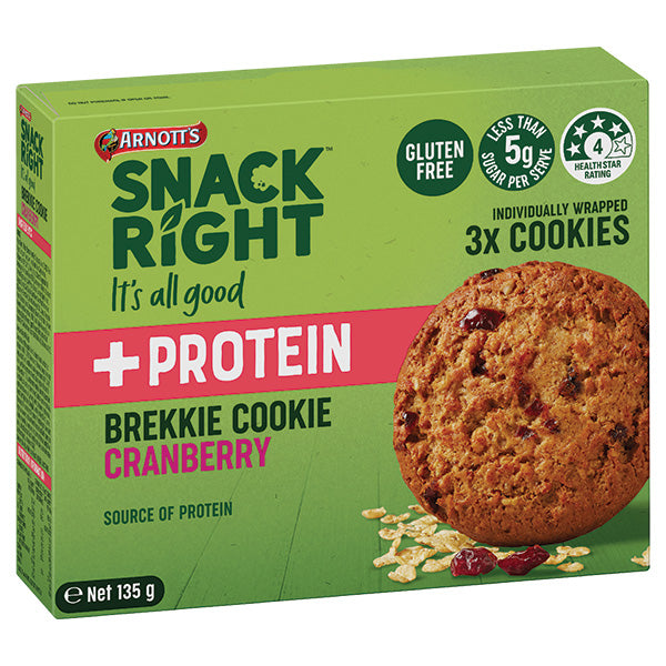 Arnott's Snack Right Brekkie Cookie Cranberry 135g