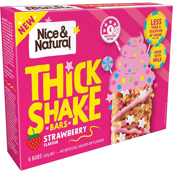 Nice & Natural Thick Shake Strawberry Bars 6pk