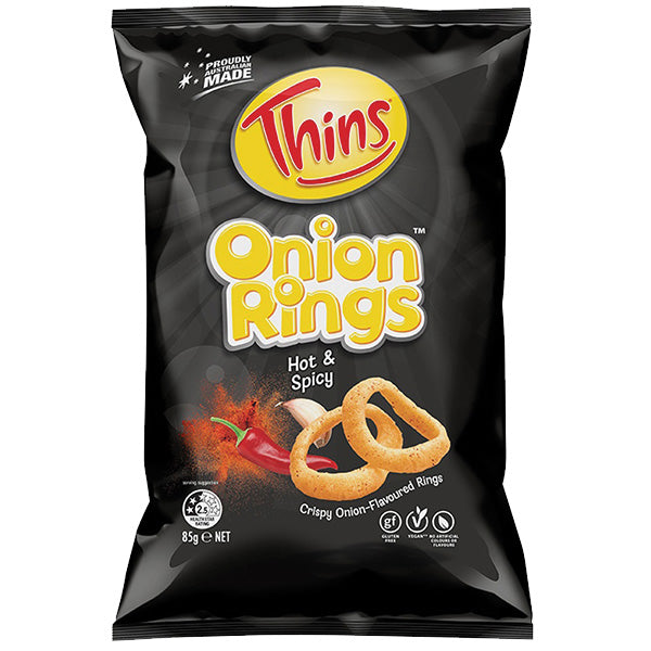 Thins Onion Rings Hot & Spicy 85g