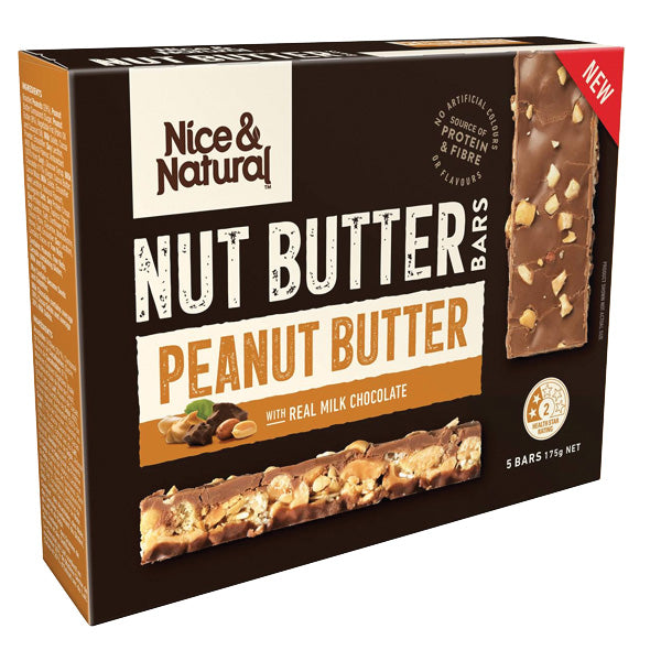 Nice & Natural Nut Butter Peanut Bars 5pk