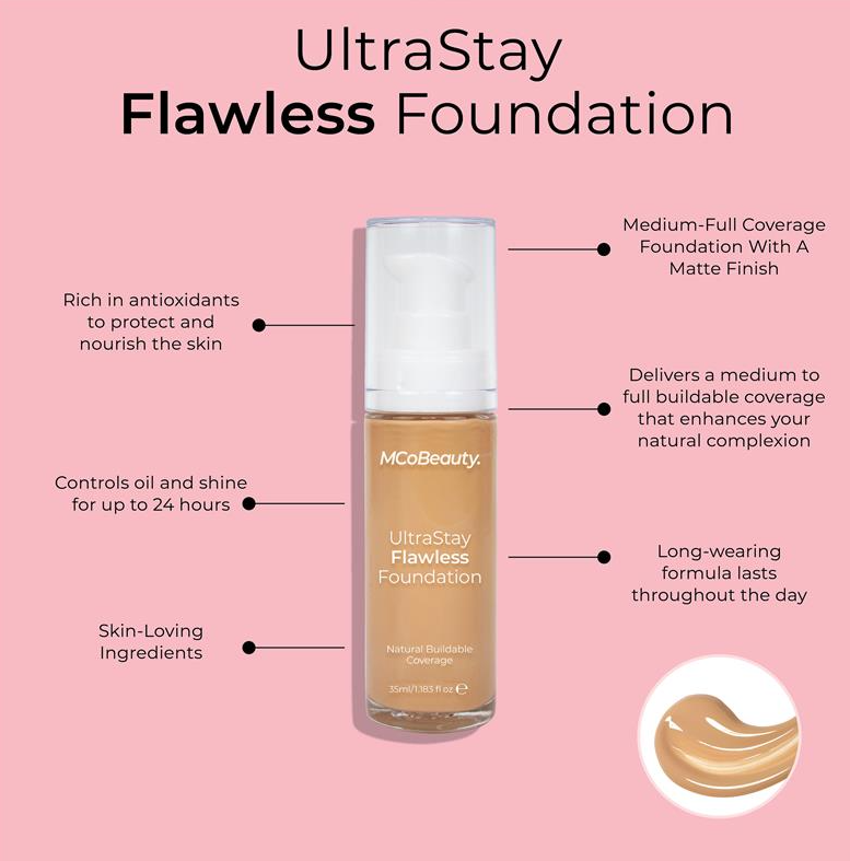 ONLINE PROMOTION MCO RANGE - MCoBeauty Ultra stay Luminous Longwear Foundation