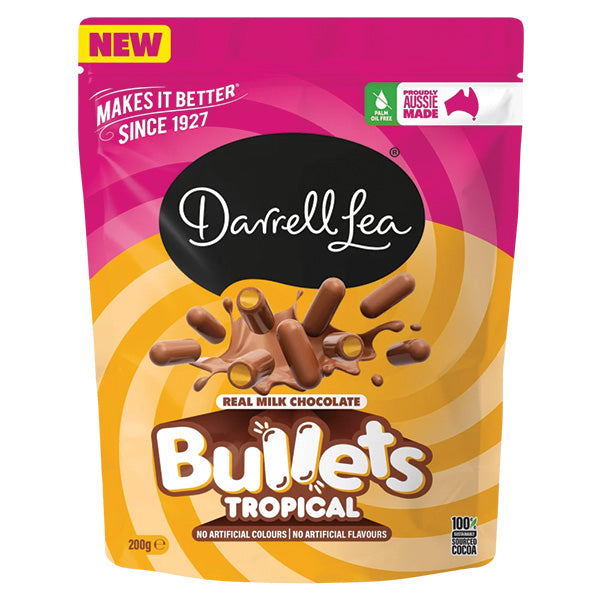 Darrell Lea Milk Chocolate Tropical Bullets 200g