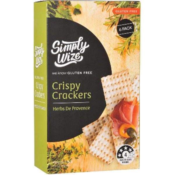 Simply Wize Gluten Free Crispy Crackers Herb De Provence 150g