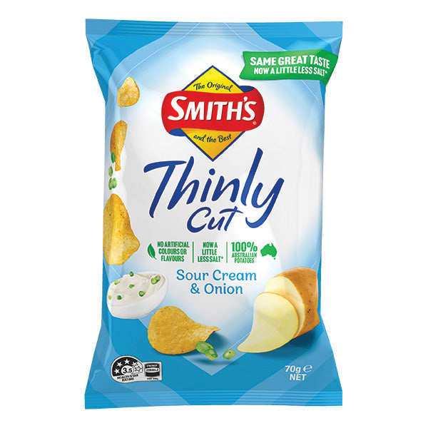 Smith's Thinly Cut Sour Cream & Onion 70g