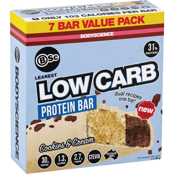 Body Science, Low Carb Protein Cookies & Cream 7-Pack