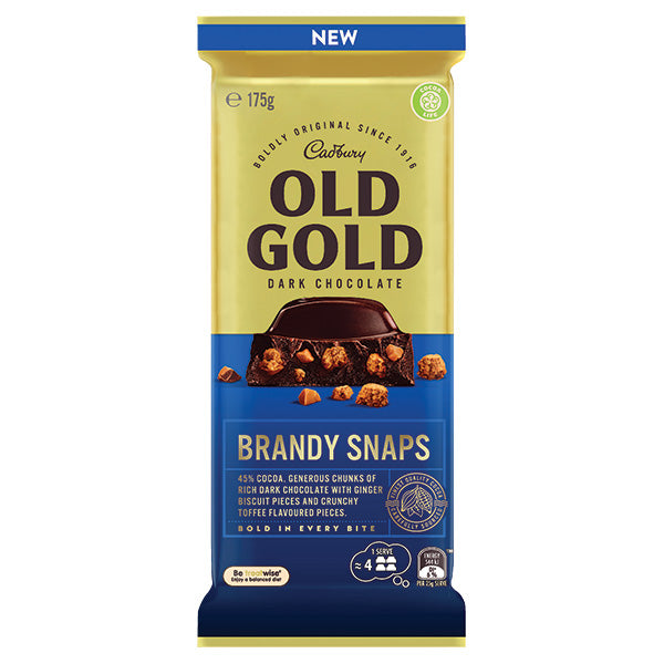 Cadbury Old Gold Brandy Snaps Block 175g