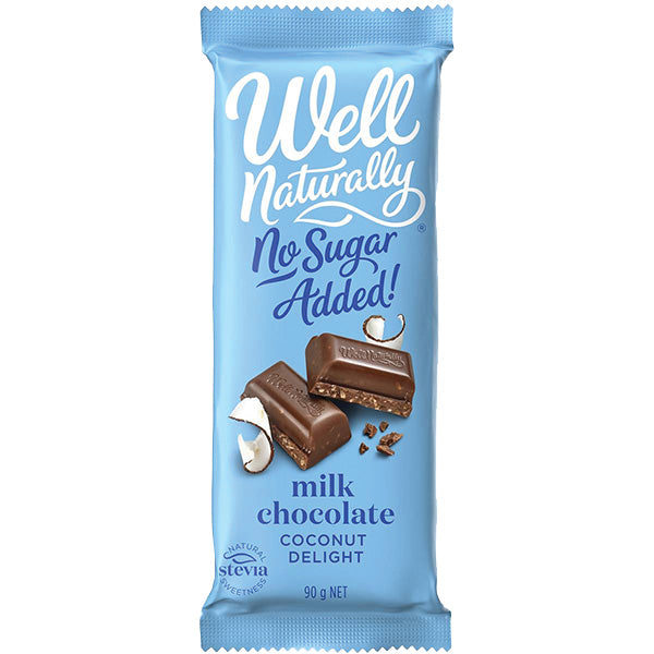 Well Naturally Milk Chocolate Coconut No Added Sugar 90g