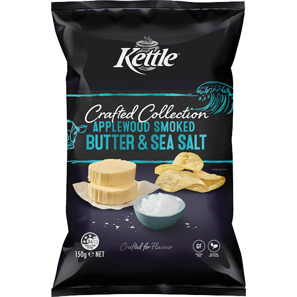 Kettle Applewood Smoked Butter & Sea Salt Chips 150g