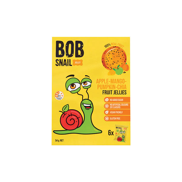 Bob Snail Jelly Roll Up Apple Mango Pumpkin Chia 6pk