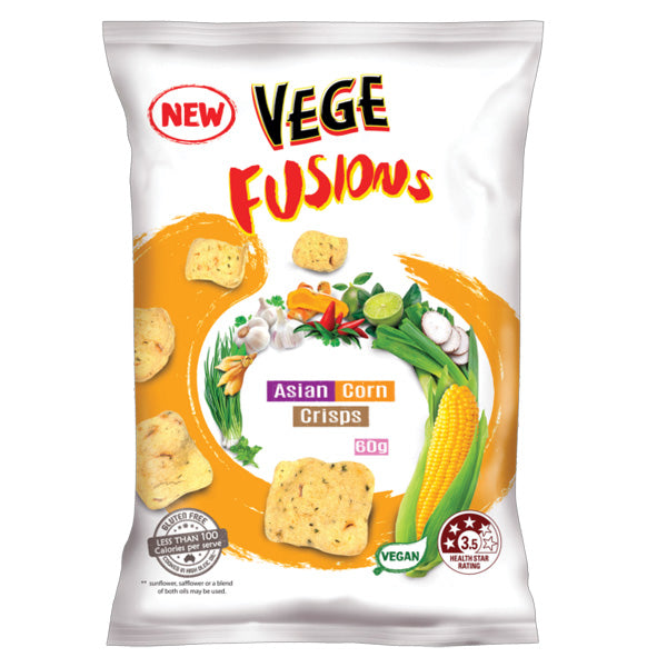 Vege Fusions Asian Corn Crisps 60g