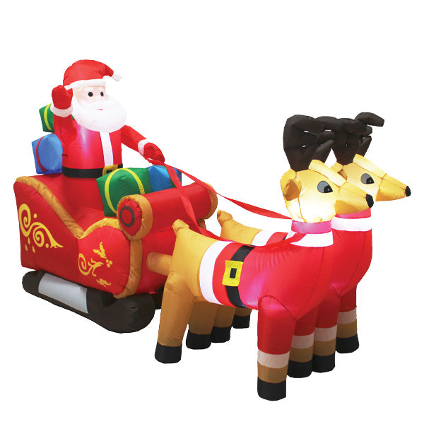 Xmas Inflatable Santa Sleigh 240cm