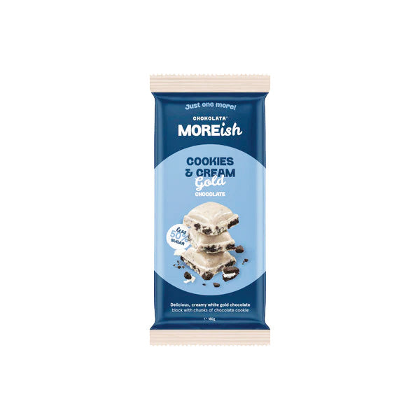 Chokolata Moreish Cookies & Cream Block 180g