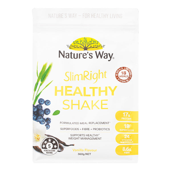 Nature's Way Slim Right Healthy Shake Variety's 360g