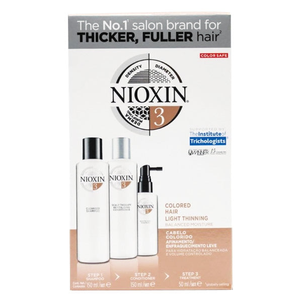 Nioxin Hair Care System 3 - Shampoo + Conditioner + Treatment