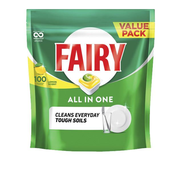 Fairy Dishwasher Capsules All in One Lemon 100pk