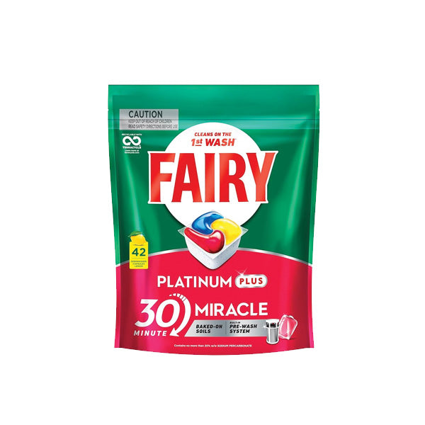 Fairy Dishwasher Capsules Platinum Plus Lemon PK42