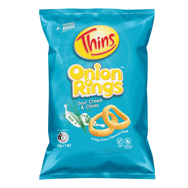Thins Onion Rings Sour Cream & Chives 45g