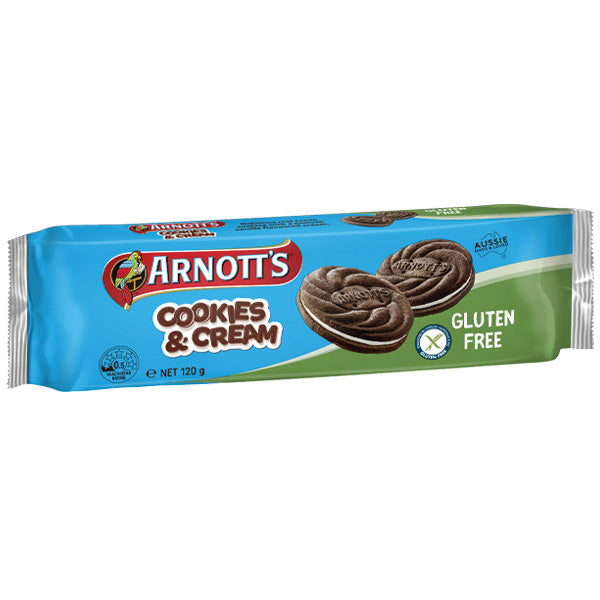 Arnott's Gluten Free Cookies & Cream 120g