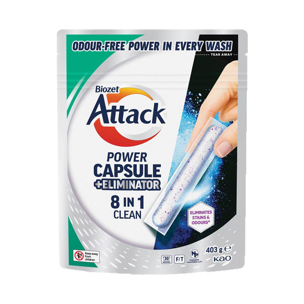 Biozet Attack Power Capsules +Eliminator 8 in 1 Clean 672g