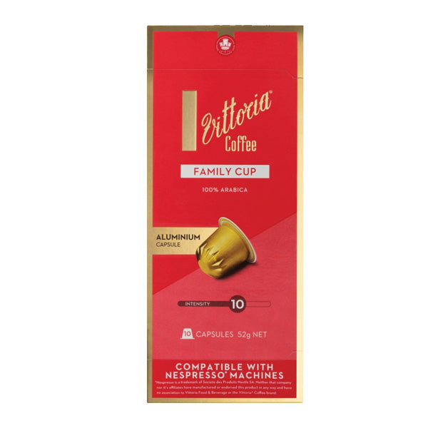Vittoria Family Cup Coffee Capsules 10-Pack
