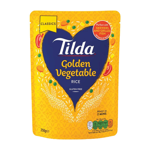 Tilda Golden Vegetable Rice Pouch 250g