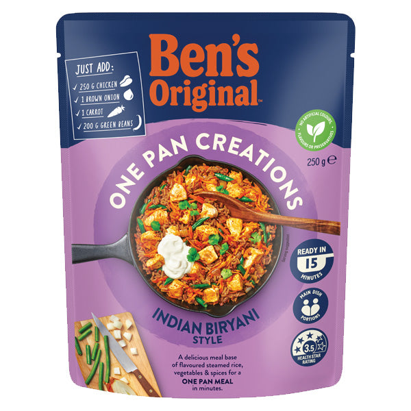 Bens Original Indian Style Biryani Rice Pouch 250g