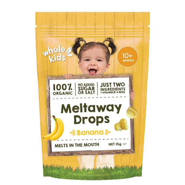 Whole Kids Meltaway Drops Banana 15g