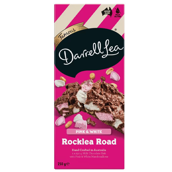 Darrell Lea Rocklea Road Pink & White 250g