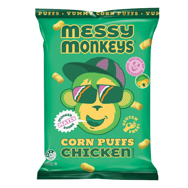 Messy Monkeys Corn Puff Chicken 80g