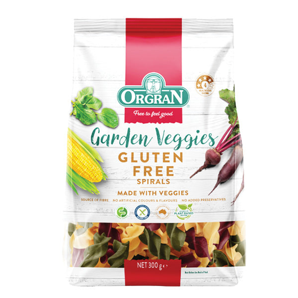 Orgran Gluten Free Graden Veg Spiral Pasta 300g