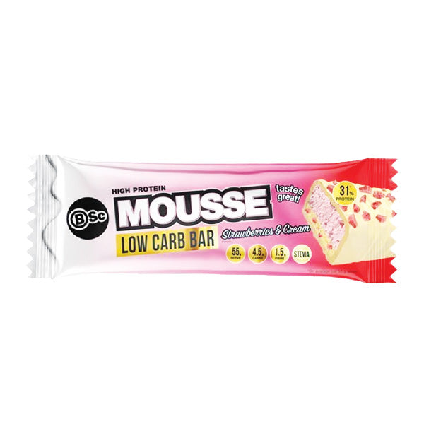 Body Science Low Carb Mousse Strawberries & Cream Bar 55g