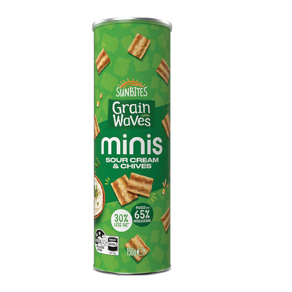 Sunbites Grainwaves Sour Cream & Chives Minis 150g