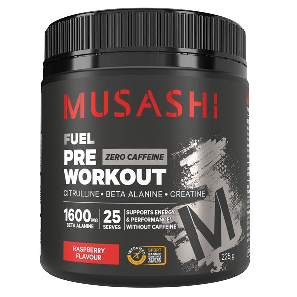 Musashi Pre Workout Fuel Raspberry 225g