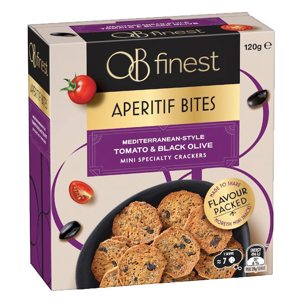 OB Finest Aperitif Bites Tomato & Black Olive 120g