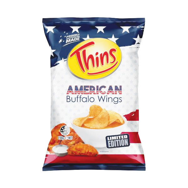 Thins American Buffalo Wings Chips 150g